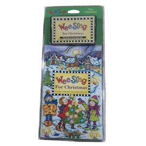 Wee Sing "For Christmas" Audio Cassette & Illustrated Songbook Set Vintage Music